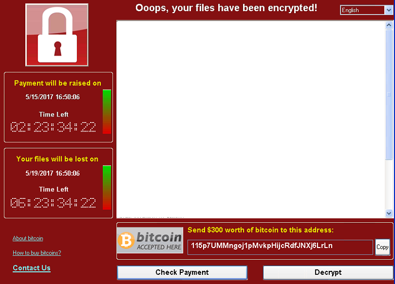 اعلام آمار قربانیان باجافزار wannacrypt در ایران