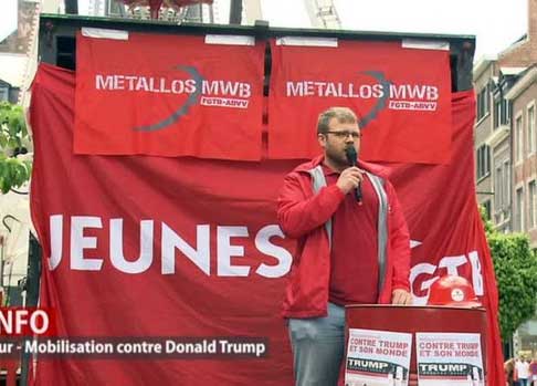 تظاهرات ضدترامپ در بلژیک+ تصاویر