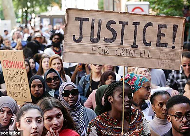 آتش سوزی برج مسکونی در لندن کار دست دولت انگلیس داد