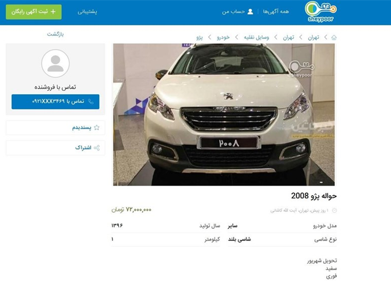 حوالههای پژو ۲۰۰۸ را چه کسانی خریدهاند؟