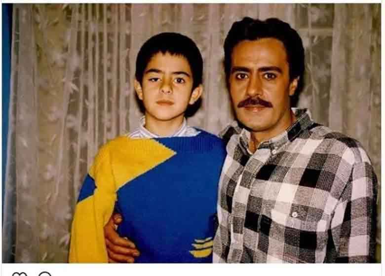 عکسی دیده نشده از «خسرو شکیبایی» و پسرش