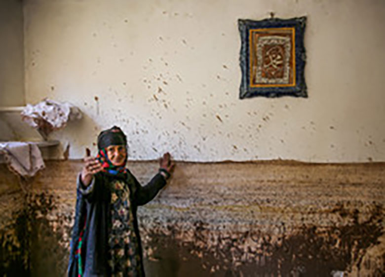 خسارات سیل در روستای ژرف