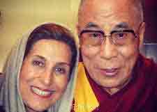 عکس بحث برانگیز فاطمه معتمدآریا در کنار رهبر بودایی ها