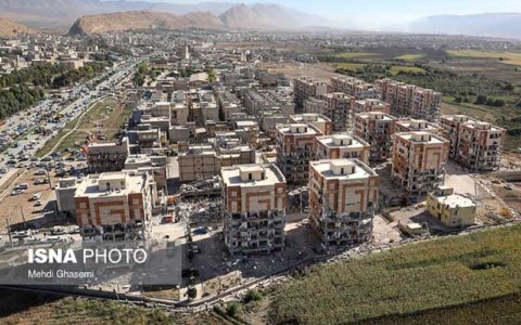 تصاویر هوایی از زلزله خسارت‌بار در غرب کشور