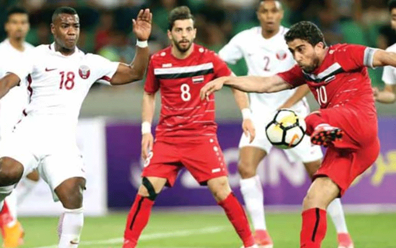 تساوی تیمهای ملی فوتبال سوریه و قطر در عراق