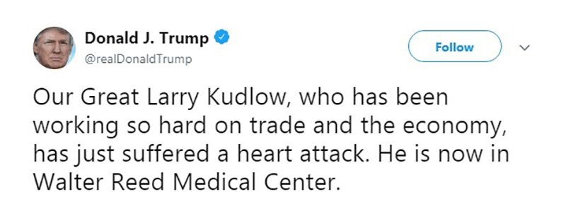 مشاور ترامپ سکتۀ قلبی کرد