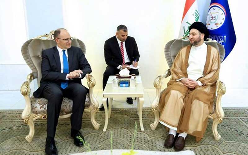 دیدار «سید عمار حکیم» با سفیر آمریکا در عراق