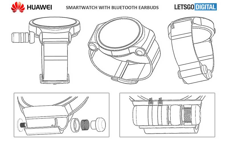 پتنت جدید هواوی، ساعت هوشمند با امکان نگهداری ایرباد را نشان میدهد