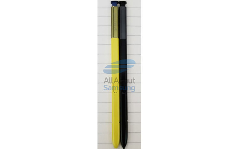 تفاوت ظاهری قلم S Pen گلکسی نوت 9 و گلکسی نوت 8 در تصویر فاششده جدید