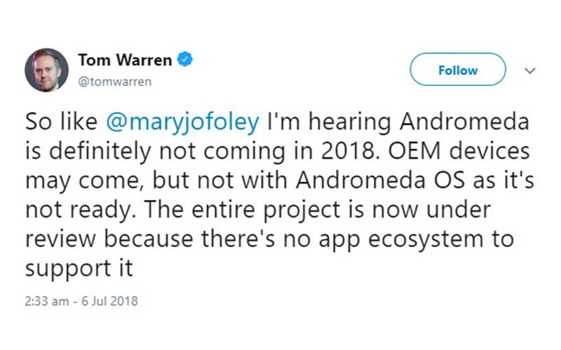 مایکروسافت احتمالا توسعه اندرومدا را برای همیشه متوقف میکند