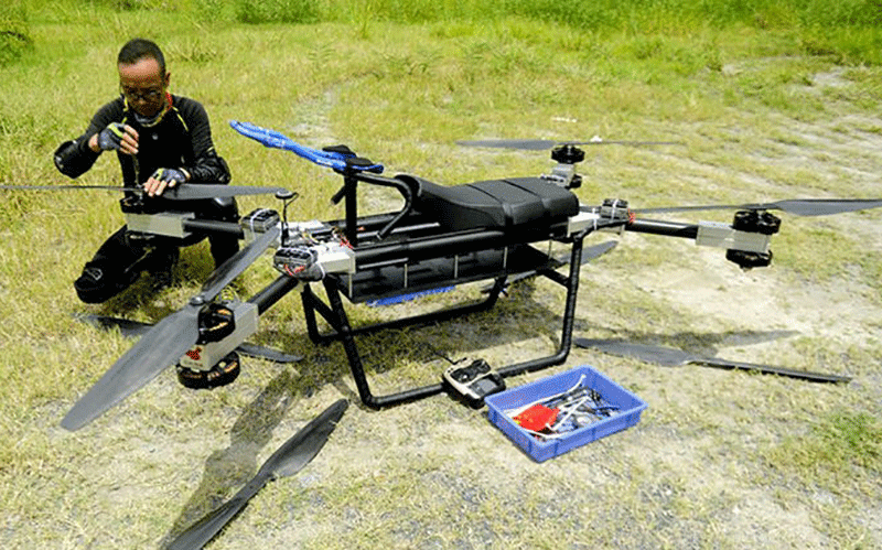 مخترع چینی، موتورسیکلت پرنده را با موفقیت آزمایش کرد