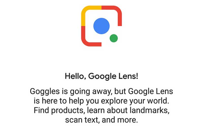 اپلیکیشن گوگل گاگل جای خود را به اپلیکیشن مستقل گوگل لنز میدهد