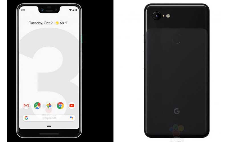 تصاویر رندر رسمی پیکسل 3 و پیکسل 3 ایکس ال در رنگ مشکی و سفید فاش شد