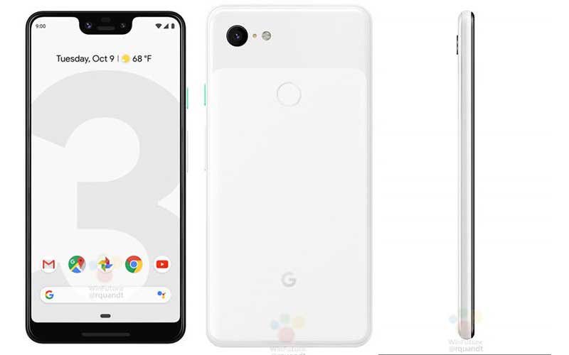 تصاویر رندر رسمی پیکسل 3 و پیکسل 3 ایکس ال در رنگ مشکی و سفید فاش شد