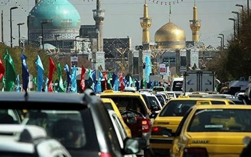 ترافیک پرحجم در مسیرهای ورودی و خروجی مشهد