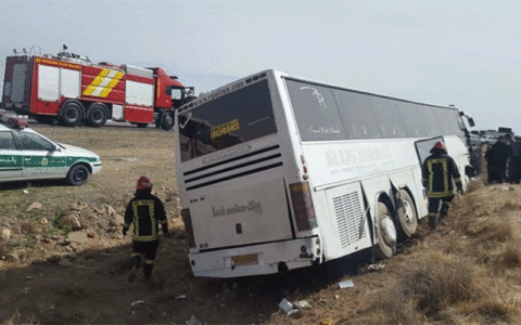 واژگونی اتوبوس