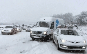 کولاک در جاده‌های زنجان