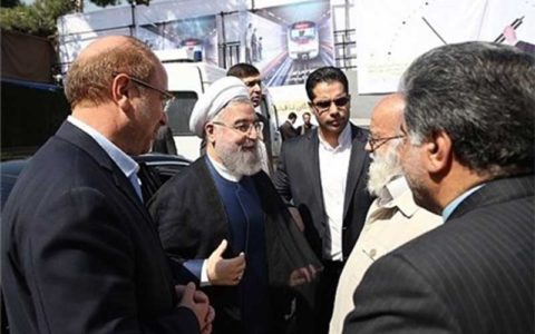 خط ناامن مترو تهران با حضور روحانی افتتاح شد