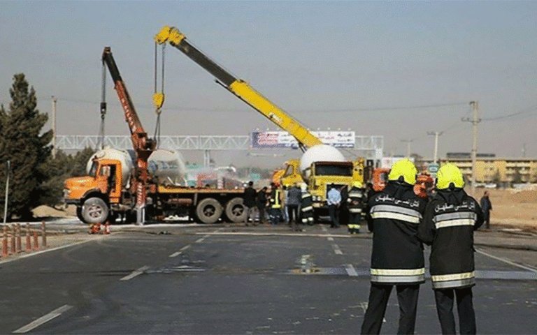 واژگونی تانکر حمل اسید