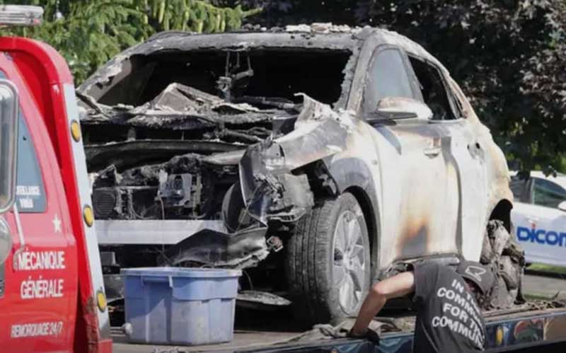 هیوندای کنا برقی دچار آتشسوزی شد