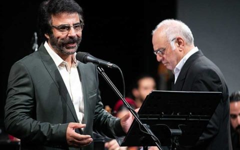 علیرضا افتخاری آثار قدیمی‌اش را با ارکستر ملی خواند+ عکس