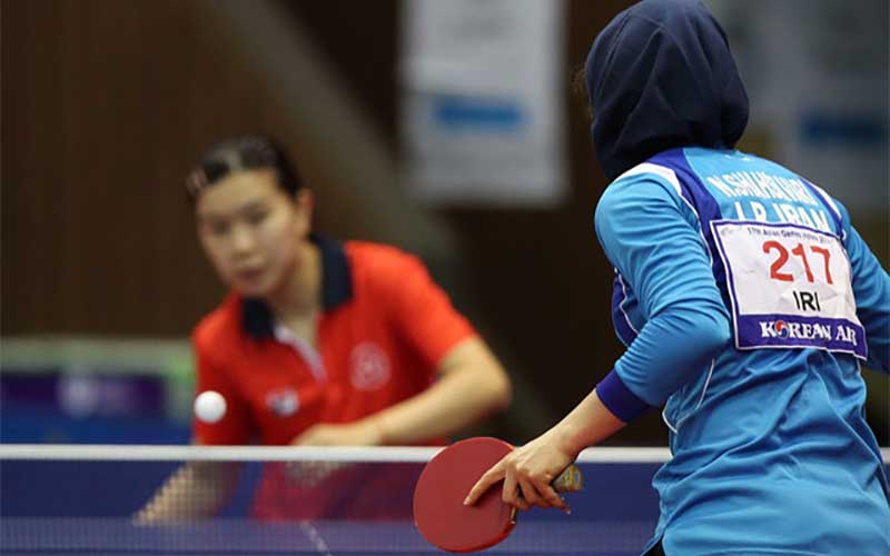 دعوت دختر پینگپنگ باز ایران به مسابقات هوپس جهانی