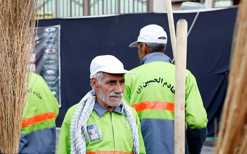 دلخوشیهای پیرترین پاکبانِ کربلا