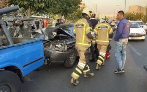تصادف ۸ خودرو در آبشناسان ۲ مصدوم برجای گذاشت