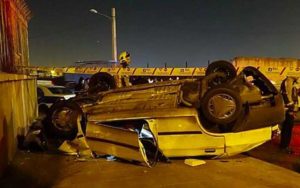 واژگونی مرگبار پراید در خیابان فرزانه