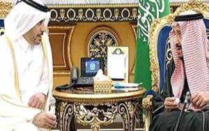 دیدار-ملک-سلمان-با-نخست-وزیر-قطر-در-ریاض