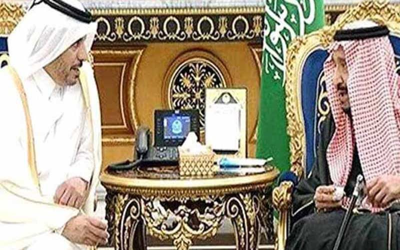 دیدار-ملک-سلمان-با-نخست-وزیر-قطر-در-ریاض