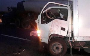 مرگ 2نفر در تصادف ایسوزو و تریلی در حوالی شهرک صنعتی سمنان
