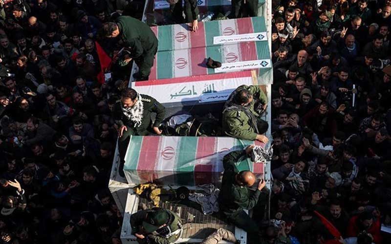 تدفین-دو-تن-از-همرزمان-شهید-سردار-قاسم-سلیمانی-در-بهشت‌زهرا