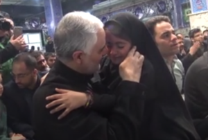 دختر شهید مدافع حرم و سردار سلیمانی