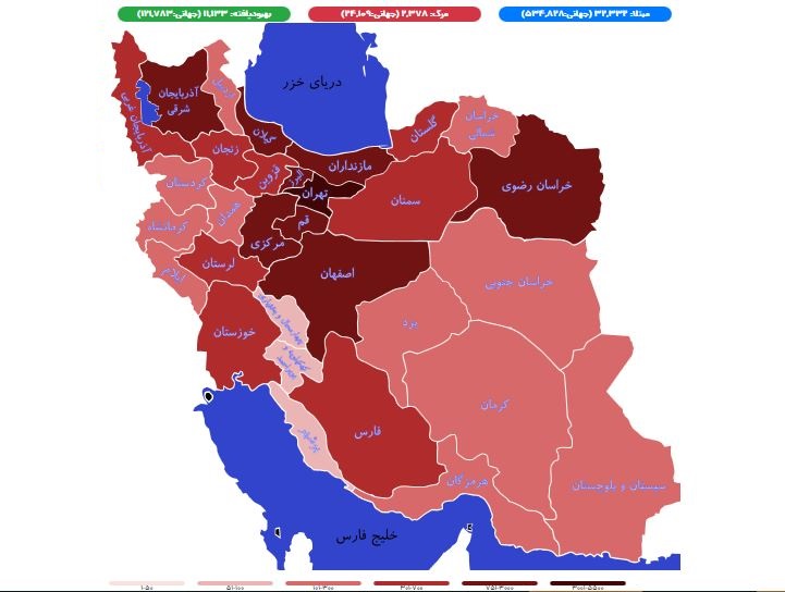 نقشه کرونا