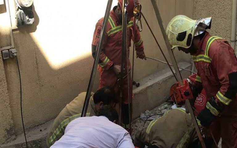 سقوط-مرد-جوان-در-داخل-چاه-35-متری