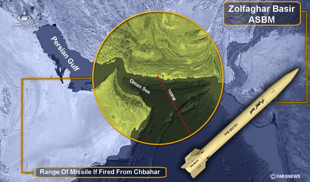 ناوهای آمریکایی در تیررس جدیدترین موشک بالستیک سپاه / تصاویر