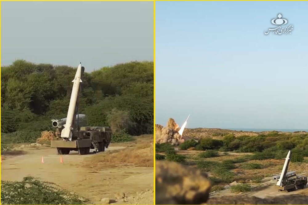 ناوهای آمریکایی در تیررس جدیدترین موشک بالستیک سپاه / تصاویر