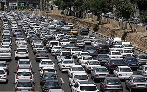 ترافیک سنگین در آزادراه قزوین_کرج_تهران