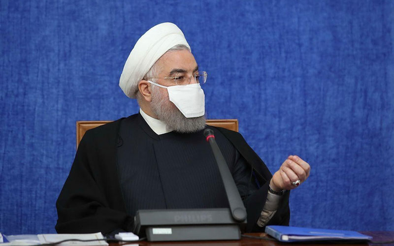 ماسک جدید روحانی در جلسه هماهنگی اقتصادی دولت