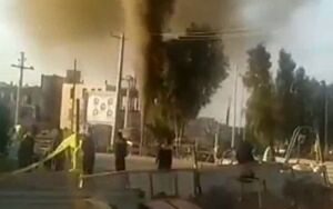 لحظه-انفجار-لوله-گاز-در-شهر-بافق،-استان-یزد