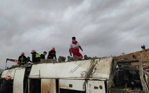 ۲۰-مصدوم-در-پی-واژگونی-اتوبوس-در-تبریز