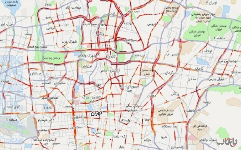 ترافیک شدید تهران