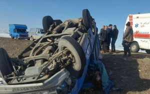 واژگونی-نیسان-حامل-کارگر-در-شوش-۶-مصدوم-بر-جا-گذاشت