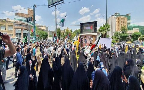 تجمع شهروندان تهرانی در دفاع از مردم فلسطین