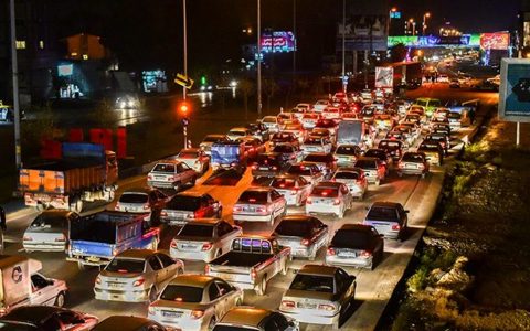 ترافیک فوق سنگین در محور شرقی تهران 1 ترافیک فوق سنگین در محور شرقی تهران