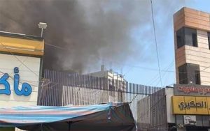 آتش‌سوزی مکان تجاری در کاظمین عراق