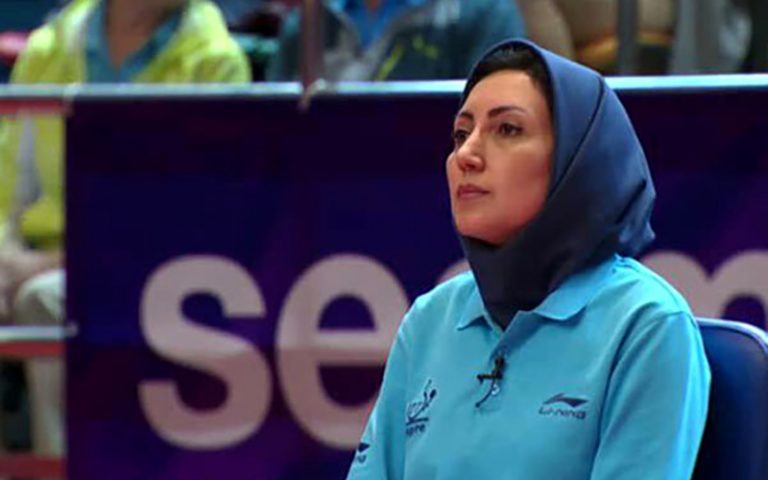 بانوی ایرانی، قاضی نیمه نهایی تنیس روی میز