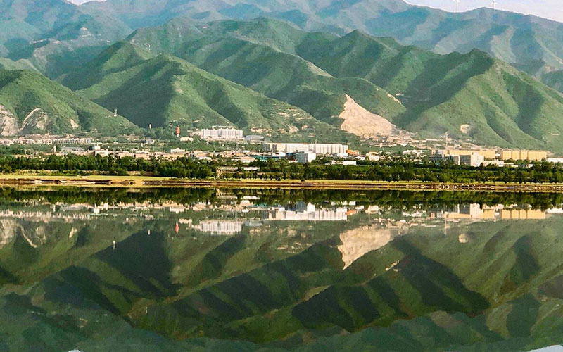 تصاویر هوایی از دریای مرده چین