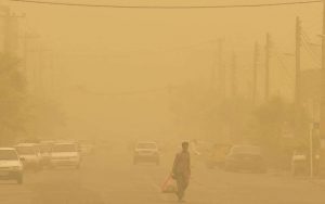 سرعت طوفان شن در زابل